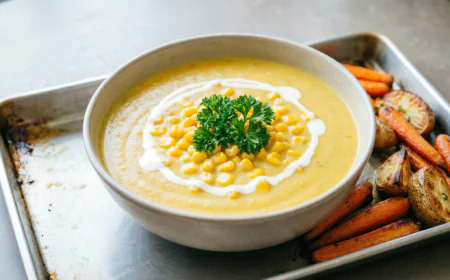 شوربة الذرة بالكريمة