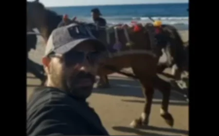 مشاهد نادرة.. الشهيد أبو عبيدة يتنقل مع أطفاله بقلب غزة