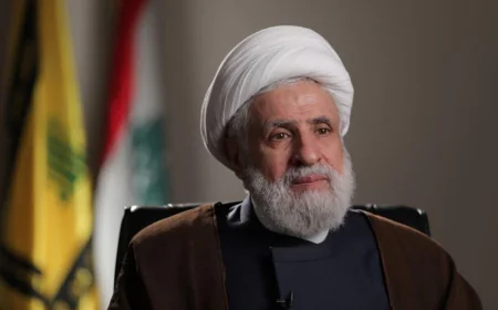 نعيم قاسم يرفض التفاوض المباشر ويؤكد استمرار المقاومة ضد الاحتلال الإسرائيلي