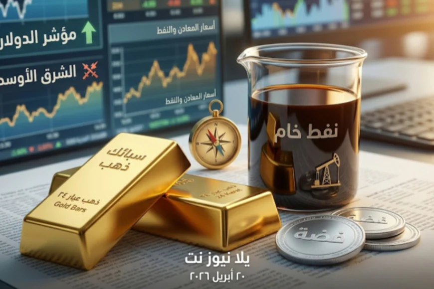 تراجع أسعار الذهب والفضة عالمياً وارتفاع النفط بسبب توترات الشرق الأوسط