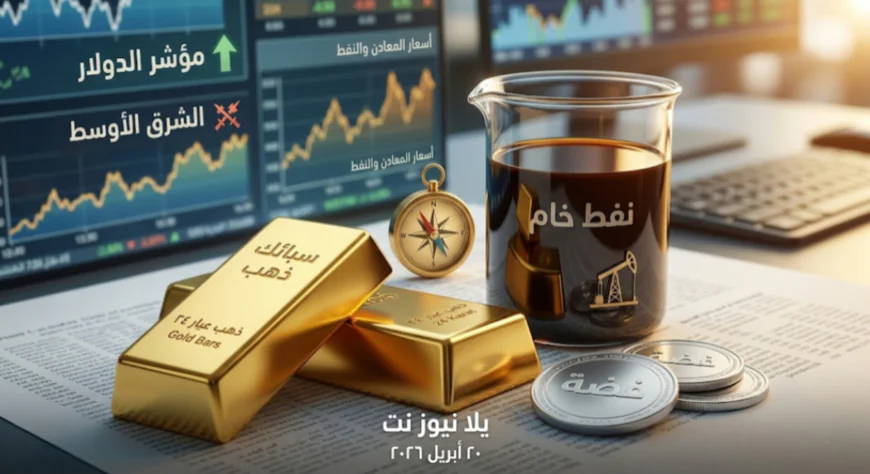 تراجع أسعار الذهب والفضة عالمياً وارتفاع النفط بسبب توترات الشرق الأوسط