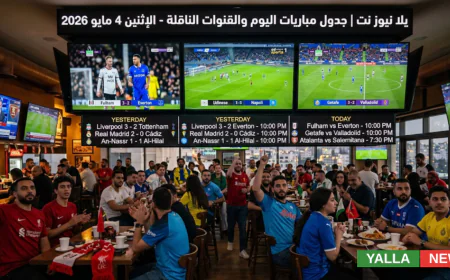 مباريات اليوم والقنوات الناقلة وجدول مواجهات الإثنين 4 مايو 2026