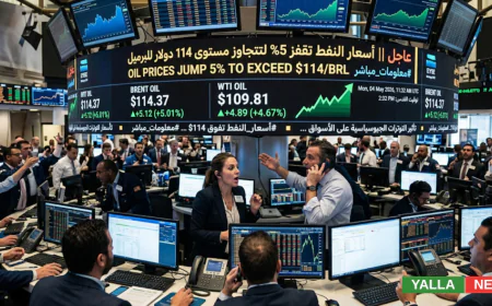 أسعار النفط تقفز 5% لتتجاوز 114 دولاراً للبرميل اليوم