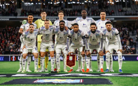 أستون فيلا يتوج بلقب الدوري الأوروبي بعد فوزه على فرايبورغ