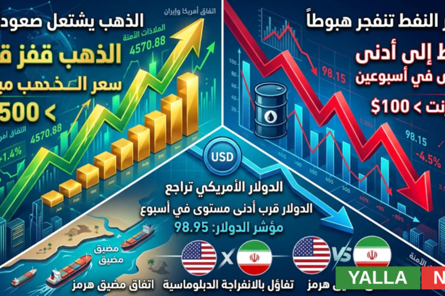 أسعار النفط تنفجر هبوطاً والذهب يشتعل عقب اتفاق مضيق هرمز