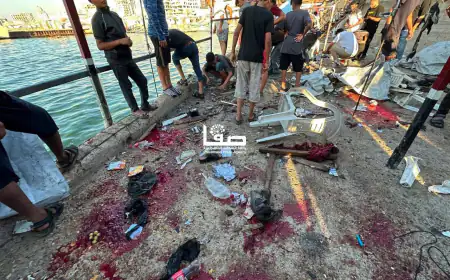 استشهاد 6 فلسطينيين بغارة إسرائيلية استهدفت مقهى بميناء غزة
