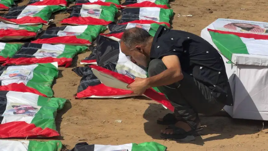 تشييع 112 شهيداً في أكبر جنازة بتاريخ القضية الفلسطينية بغزة