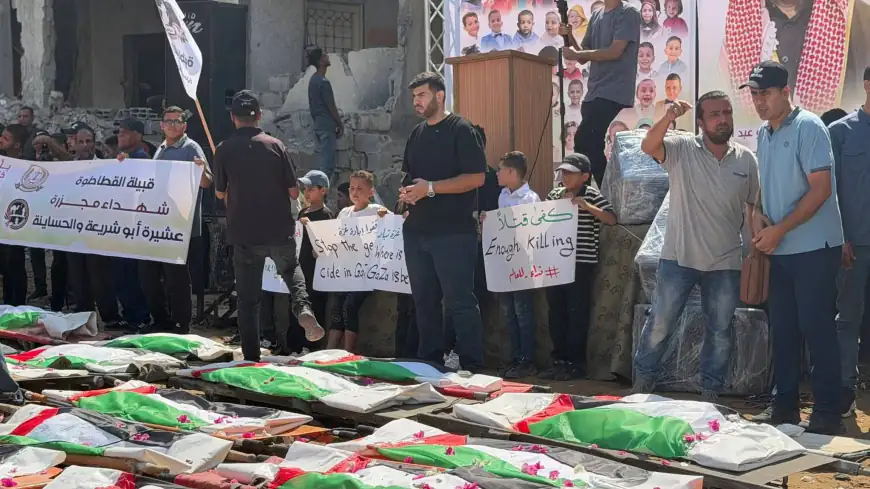 تشييع 112 شهيداً في أكبر جنازة بتاريخ القضية الفلسطينية بغزة