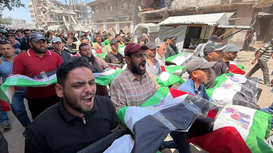 تشييع 112 شهيداً في أكبر جنازة بتاريخ القضية الفلسطينية بغزة