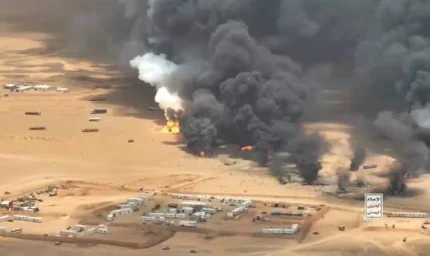 أنصار الله الحوثيين يستهدفون قاعدة سعودية بصواريخ باليستية